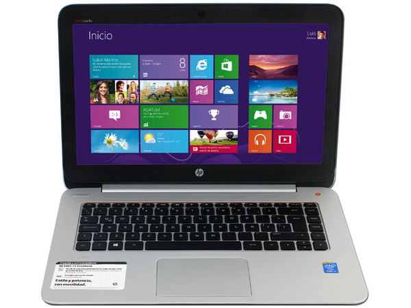 Laptop HP ENVY 14 Sleekbook:
Procesador Intel Core i5-4200U (hasta 2.6 Ghz) 4ta Generación,
Memoria 4 GB DDR3, D. D. de 500 GB,
Pantalla LED de 14