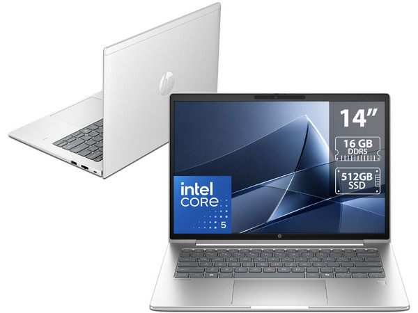 Laptop HP ProBook 4 G1iR:
Procesador Intel Core 5 120U (hasta 5.0 GHz),
Memoria de 16GB DDR5,
SSD de 512GB,
Pantalla de 14