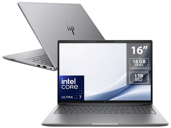 Laptop Workstation ZBook X G1i: 
Procesador Intel Core Ultra 7 255H (hasta 5.1 GHz), 
Memoria de 16GB DDR5, 
SSD de 1TB, 
Pantalla de 16