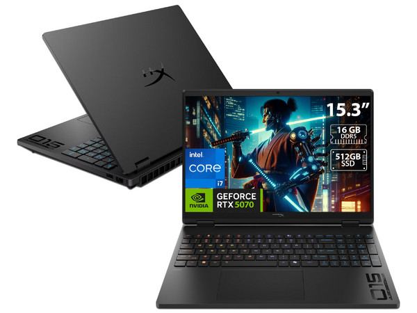 Laptop Gamer HP HyperX OMEN: 
Procesador Intel Core i7 14650HX (hasta 5.2 GHz), 
Memoria de 16GB DDR5,
SSD de 512GB, 
Pantalla de 15.3