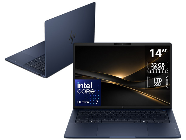 Laptop HP Elitebook X AIG2i:
Procesador Intel Core Ultra 7 356H (hasta 4.7 GHz),
Memoria de 32GB LPDDR5,
SSD de 1TB,
Pantalla de 14