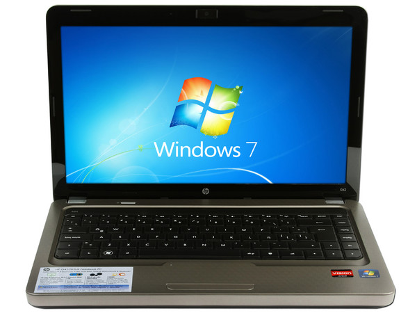 Laptop HP G42-283LA:
Procesador AMD Athlon II D.C. P340 (2.2 GHz),
Memoria de 2GB DDR3, Disco Duro de 500GB,
Pantalla de 14