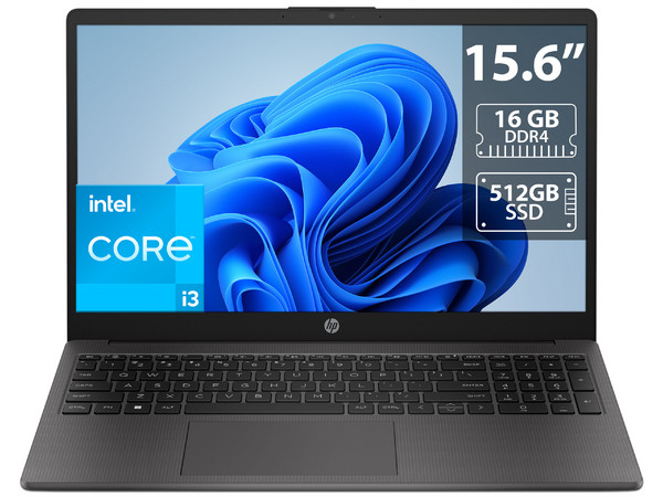 Laptop HP 250 G10:
Procesador Intel Core i3 N305 (hasta 3.8 Ghz),
Memoria de 16GB DDR4,
SSD de 512GB,
Pantalla de 15.6