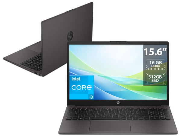 Laptop HP 250 G10:
Procesador Intel Core i3 N305 (hasta 3.8 Ghz),
Memoria de 16GB DDR4,
SSD de 512GB,
Pantalla de 15.6