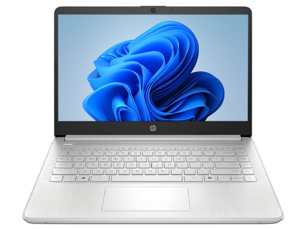 Laptop HP 14:
Procesador Intel N150 (hasta 3.6 Ghz),
Memoria de 4GB DDR4,
SSD de 128GB,
Pantalla de 14