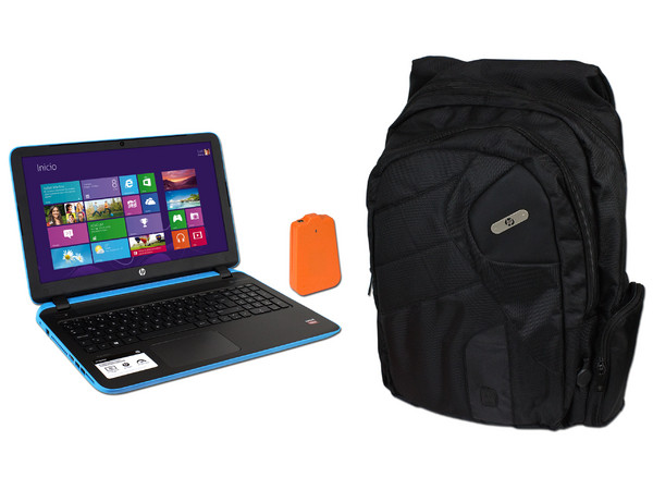 Laptop HP Pavilion 15-P231, Color Azul:
Procesador AMD A10-4655M (hasta 2.8GHz),
Memoria 12 GB DDR3L, D.D. de 1TB,
Pantalla LED de 15.6