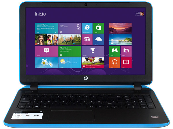 Laptop HP Pavilion 15-P231, Color Azul:
Procesador AMD A10-4655M (hasta 2.8GHz),
Memoria 12 GB DDR3L, D.D. de 1TB,
Pantalla LED de 15.6