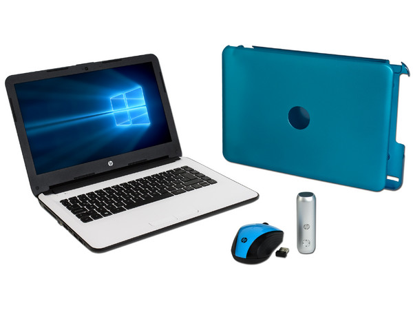 Laptop HP 14-af116laa:
Procesador AMD A8-7410 (hasta 2.5 GHz),
Memoria de 6 GB DDR3L, D.D. de 1TB,
Pantalla LED de 14