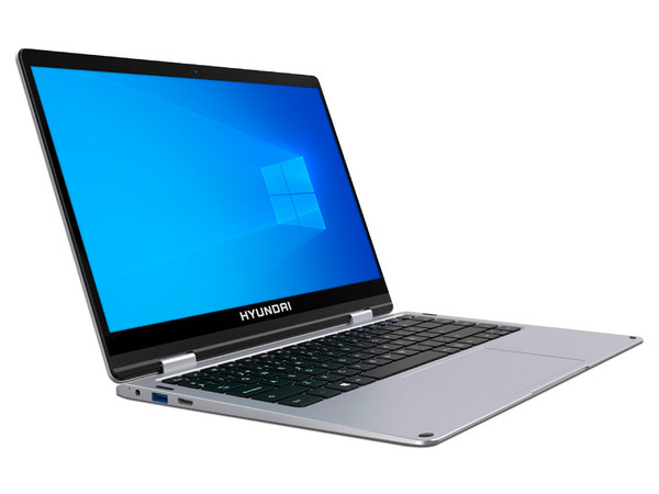 Laptop Hyundai Hyflip 14:
Procesador Intel Celeron N3350 (hasta 2.4 GHz),
Memoria de 4GB LPDDR4,
Disco Duro de 64GB,
Pantalla de 14