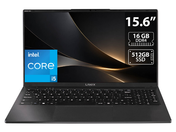 Laptop Lanix XBook B15: 
Procesador Intel Core i5 13420H (hasta 4.6 GHz), 
Memoria de 16GB DDR4, 
SSD de 512GB, 
Pantalla de 15.6