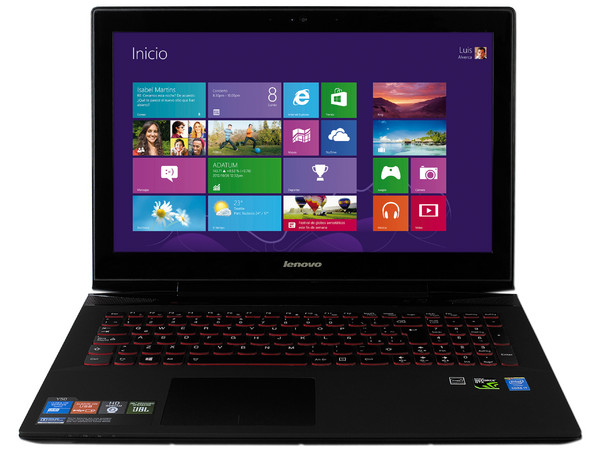Laptop Lenovo Y50-70 :
Procesador Intel Core i7-4710HQ (Hasta 3.5 GHz),
Memoria de 8 GB DDR3L, D. D. de 1 TB, SSD 8 GB, 
Pantalla LED de 15.6