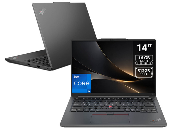 Laptop Lenovo ThinkPad E14 G5:
Procesador Intel Core i7 1355U (hasta 5.0 GHz),
Memoria de 16GB DDR4,
SSD de 512GB,
Pantalla de 14