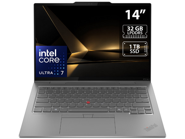Laptop Lenovo ThinkPad X1 2 en 1 Gen 10 Aura Edition:
Procesador Intel Core Ultra 7 258V (hasta 4.8 Ghz),
Memoria de 32GB LPDDR5,
SSD de 1TB,
Pantalla de 14