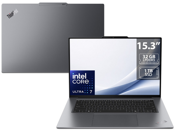 Laptop Lenovo ThinkPad X9-15 Gen 1 Aura Edition:
Procesador Intel Core Ultra 7 268V (hasta 5.0 GHz),
Memoria de 32GB LPDDR5,
SSD de 1TB,
Pantalla de 15.3