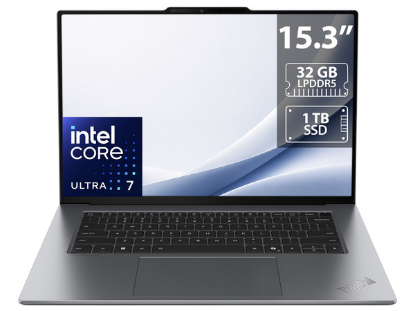 Laptop Lenovo ThinkPad X9-15 Gen 1 Aura Edition:
Procesador Intel Core Ultra 7 268V (hasta 5.0 GHz),
Memoria de 32GB LPDDR5,
SSD de 1TB,
Pantalla de 15.3