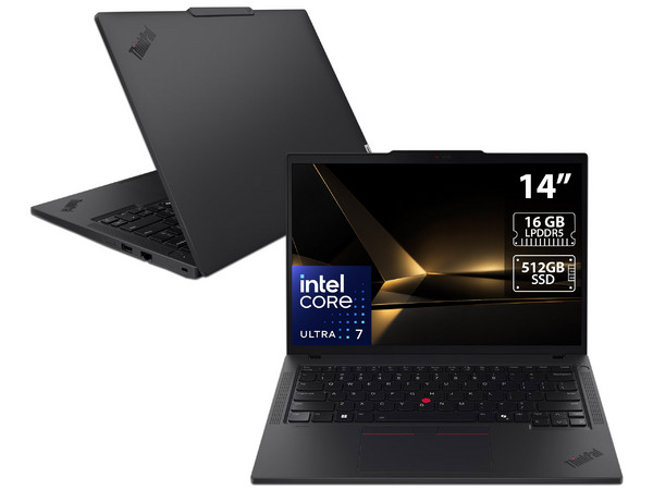 Laptop Lenovo ThinkPad T14 G6:
Procesador Intel Core Ultra 7 255U (hasta 5.2 GHz),
Memoria de 16GB LPDDR5,
SSD de 512GB,
Pantalla de 14