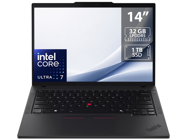Laptop Lenovo ThinkPad T14 G6:
Procesador Intel Core Ultra 7 258V (hasta 4.8 Ghz),
Memoria de 32GB LPDDR5,
SSD de 1TB,
Pantalla de 14