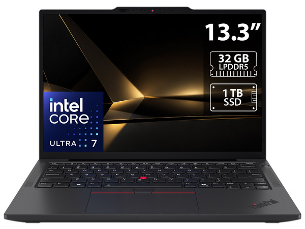 Laptop Lenovo ThinkPad X13 G6:
Procesador Intel Core Ultra 7 255U (hasta 5.2 GHz),
Memoria de 32GB LPDDR5,
SSD de 1TB,
Pantalla de 13.3