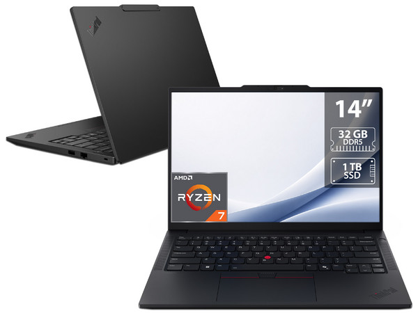 Laptop Lenovo ThinkPad E14 Gen 7: 
Procesador AMD Ryzen 7 250 (hasta 5.1 GHz), 
Memoria de 32GB DDR5, 
SSD de 1TB, 
Pantalla de 14