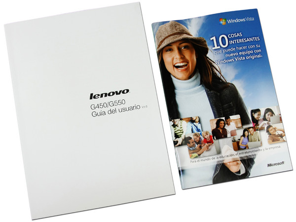 Laptop Lenovo G550 (2958C2S):
Procesador Intel Celeron T1600 (1.66 GHz),
Memoria de 1GB DDR3, Disco Duro de 160GB,
Pantalla de 15.6