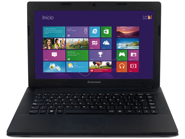 Laptop Lenovo G405:
Procesador AMD E1-2100 (1.0 GHz),
Memoria de 4 GB DDR3, D.D. de 500 GB,
Pantalla LED de 14