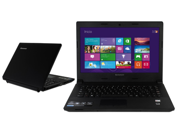 Laptop Lenovo B40-45 (59444461):
Procesador AMD E1-6010 (1.35 GHz),
Memoria de 2 GB DDR3, Disco Duro de 500 GB,
Pantalla LED de 14