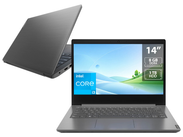 Laptop Lenovo V14 IKB:
Procesador Intel Core i3 7020U (2.30 GHz),
Memoria de 8GB DDR4,
Disco Duro de 1TB,
Pantalla de 14