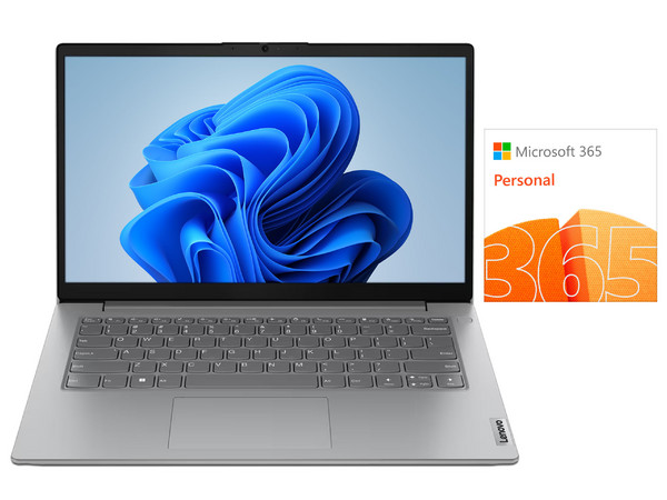 Laptop Lenovo V14 G4:
Procesador AMD Ryzen 3 7320U (hasta 4.1 Ghz),
Memoria de 16GB LPDDR5,
SSD de 512GB,
Pantalla de 14