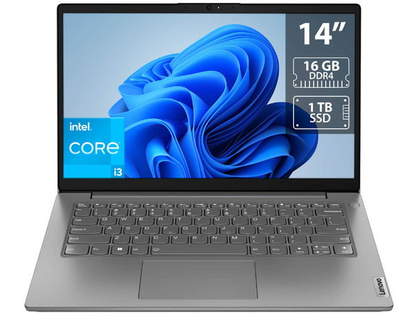 Laptop Lenovo V14 G4: 
Procesador Intel Core i3 1315U (hasta 4.5 GHz), 
Memoria de 16GB DDR4, 
SSD de 1TB, 
Pantalla de 14