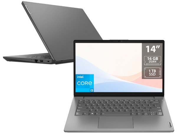 Laptop Lenovo V14 G4: 
Procesador Intel Core i3 1315U (hasta 4.5 GHz), 
Memoria de 16GB DDR4, 
SSD de 1TB, 
Pantalla de 14