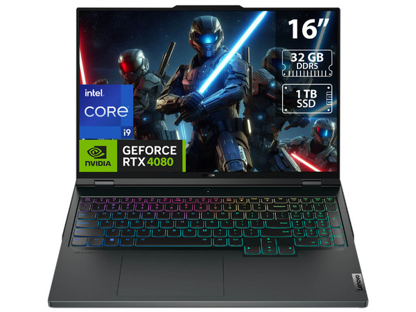 Laptop Lenovo Legion Pro 7:
Procesador Intel Core i9 14900HX (hasta 5.8 Ghz),
Memoria de 32GB DDR5,
SSD de 1TB,
Pantalla de 16