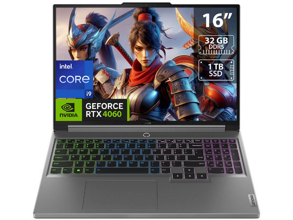Laptop Gamer Lenovo Legion 5 16IRX9: 
Procesador Intel Core i9 14900HX (hasta 5.8 GHz), 
Memoria de 32GB DDR5, 
SSD de 1TB, 
Pantalla de 16