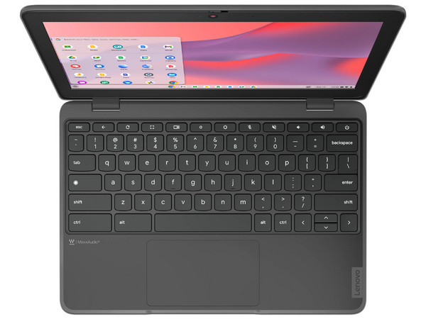 Laptop Lenovo Chromebook 100e G4:
Procesador Intel N100 (hasta 3.4 Ghz),
Memoria de 8GB LPDDR5 eMMC,
SSD de 64GB,
Pantalla de 11.6