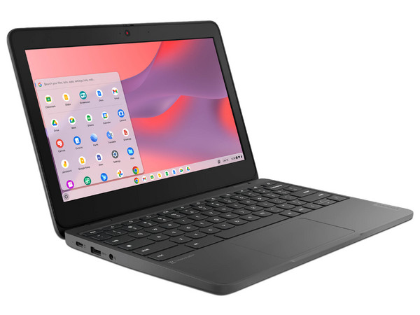 Laptop Lenovo Chromebook 100e G4:
Procesador Intel N100 (hasta 3.4 Ghz),
Memoria de 8GB LPDDR5 eMMC,
SSD de 64GB,
Pantalla de 11.6