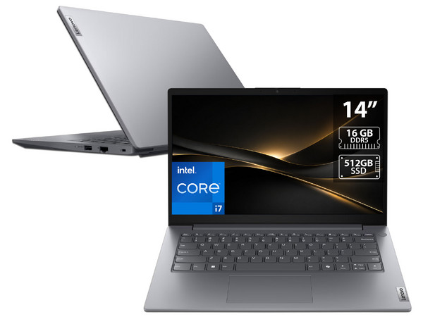 Laptop Lenovo v14 G5:
Procesador Intel Core i7 13620H (hasta 4.9 Ghz),
Memoria de 16GB DDR5,
SSD de 512GB,
Pantalla de 14