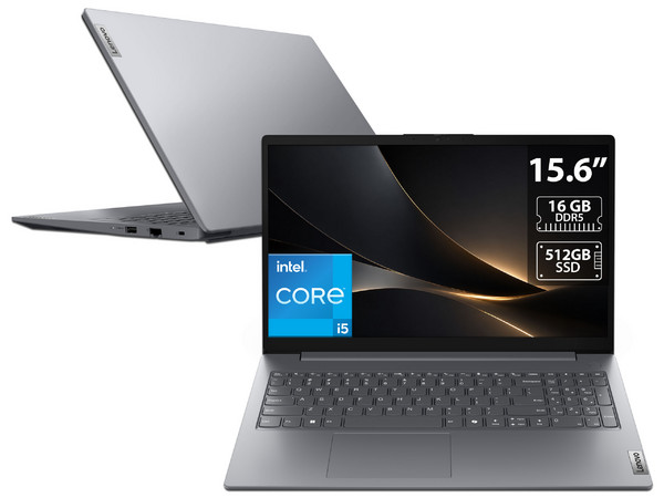 Laptop Lenovo V15 G5 IRL:
Procesador Intel Core i5-13420H (hasta 4.6 GHz),
Memoria de 16GB DDR5,
SSD de 512GB,
Pantalla de 15.6