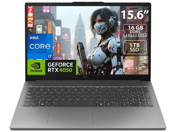 Laptop Gamer Lenovo LOQ 15IAX9E: 
Procesador Intel Core i7 12650HX (hasta 4.7 GHz),
Memoria de 16GB DDR5, 
SSD de 1TB, 
Pantalla de 15.6