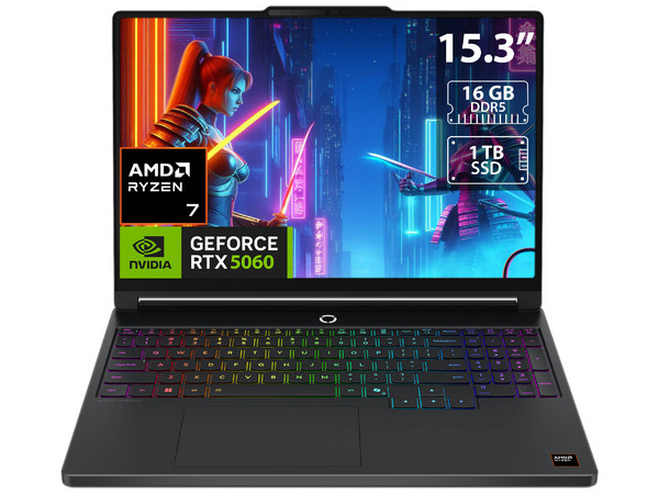Laptop Gamer Lenovo Legion 5: 
Procesador AMD Ryzen 7 250 (hasta 5.1 GHz), 
Memoria de 16GB DDR5, 
SSD de 1TB, 
Pantalla de 15.3