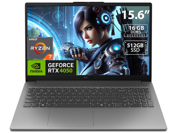 Laptop Lenovo LOQ 15ARP10E:
Procesador AMD Ryzen 7 7735HS (hasta 4.75 Ghz),
Memoria de 16GB DDR5,
SSD de 512GB,
Pantalla de 15.6