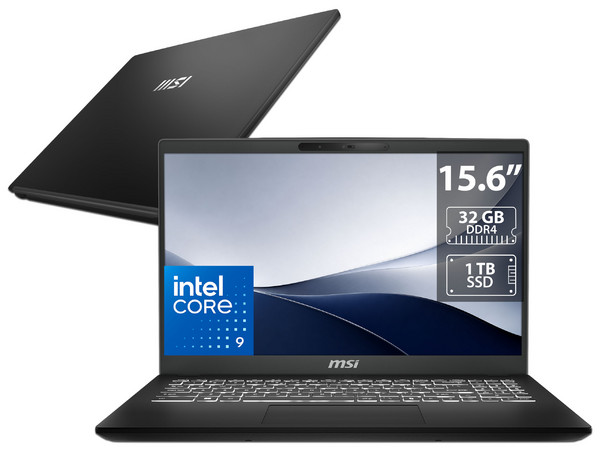 Laptop MSI Modern 15 H: 
Procesador Intel Core 9 270H (hasta 5.8 GHz), 
Memoria de 32GB DDR4, 
SSD de 1TB, 
Pantalla de 15.6