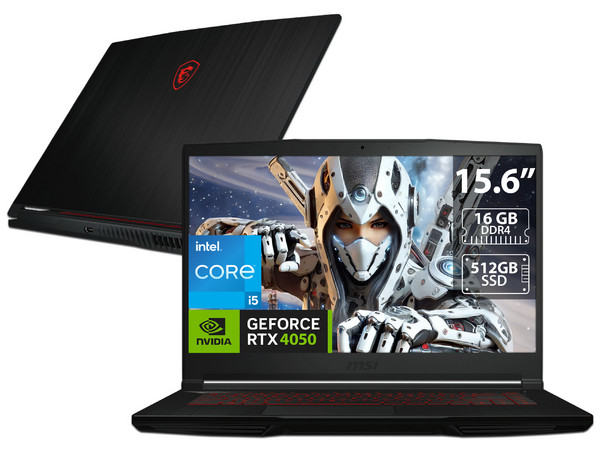 Laptop Gamer MSI GF63 Thin:
Procesador Intel Core i5 12450H (hasta 4.4 GHz),
Memoria de 16GB DDR4,
SSD de 512GB,
Pantalla de 15.6