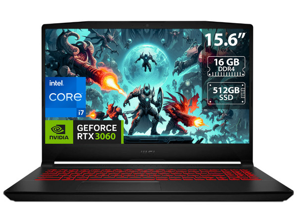 Laptop MSI Katana GF66:
Procesador Intel Core i7 12700H (hasta 4.7 GHz),
Memoria de 16GB DDR4,
SSD de 512GB,
Pantalla de 15.6