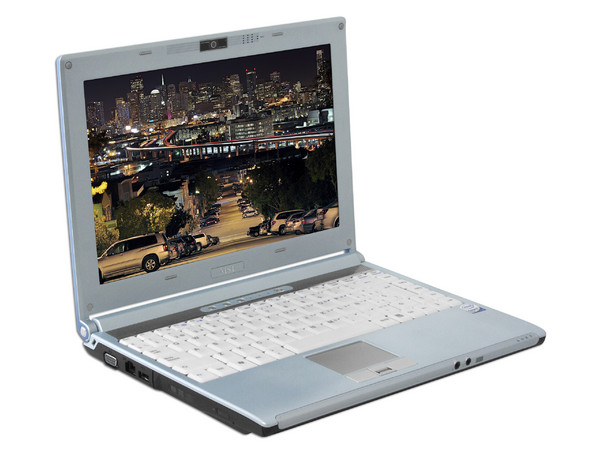 Portátil MSI PR200-SP4-BLUE:
Procesador  Intel Core 2 Duo T5450 (1.66GHz),
Memoria de 2GB DDR II, Disco Duro de 160GB,
Pantalla de 12.1