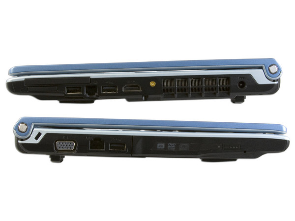 Portátil MSI PR200-SP4-BLUE:
Procesador  Intel Core 2 Duo T5450 (1.66GHz),
Memoria de 2GB DDR II, Disco Duro de 160GB,
Pantalla de 12.1