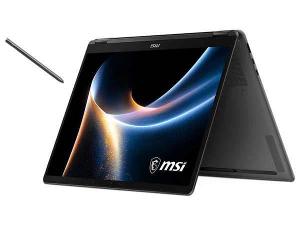 Laptop MSI PRESTIGE 14 FLIP AI+: 
Procesador Intel Core Ultra 7 358H (hasta 4.8 GHz), 
Memoria de 32GB LPDDR5,
SSD de 1TB, 
Pantalla de 14