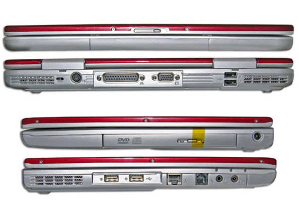 Portátil PC-CHIPS 536S,
Procesador AMD Mobile Sempron 2600+ (1.83 GHz),
Memoria de 256MB DDR, Pantalla de 15