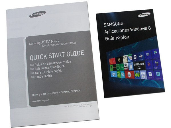 Laptop Samsung ATIV Book 2:
Procesador Intel Celeron 847 (1.1 GHz),
Memoria de 4 GB DDR3, Disco Duro de 500 GB,
Pantalla LED de 15.6
