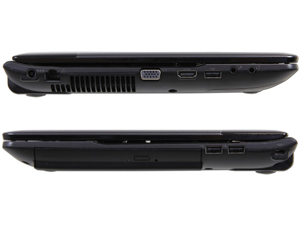 Laptop Samsung NP300E4A-A06MX:
Procesador Intel Celeron B800 (1.5 GHz),
Memoria de 2GB DDR3, Disco Duro 320GB,
Pantalla LED HD de 14