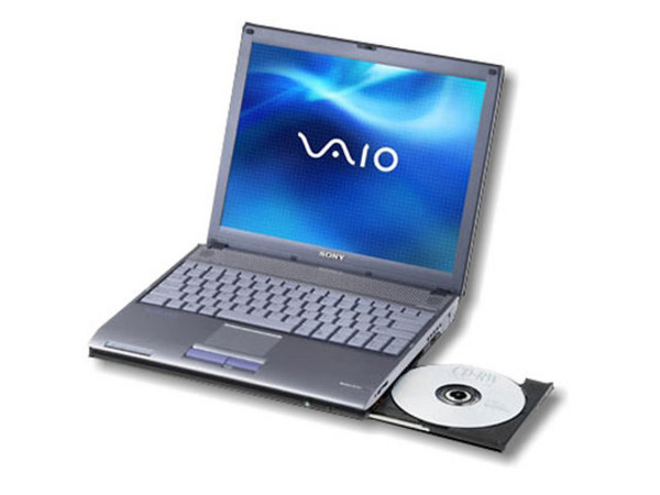 Laptop Sony VAIO PCG-V505GZFP con 
Procesador Intel Celeron a 1.8Ghz, 256MB en RAM
Disco Duro de 30GB, Quemador de CDs y DVD-ROM
Pantalla de 12.1Pulg. y Windows XP Profesional