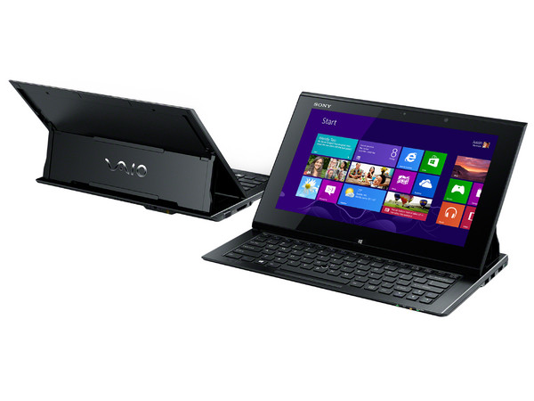 Laptop/Tablet Sony Vaio Duo 11:
Procesador Intel Core i5-3317U (1.7 GHz) 3ra Generación,
Memoria de 4 GB DDR3, D. D. de 128 GB SSD,
Pantalla LED Touch Full HD de 11.6